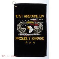 101st Airborne Divition Proudly Served Veterans Day Golf Towel thumb 0