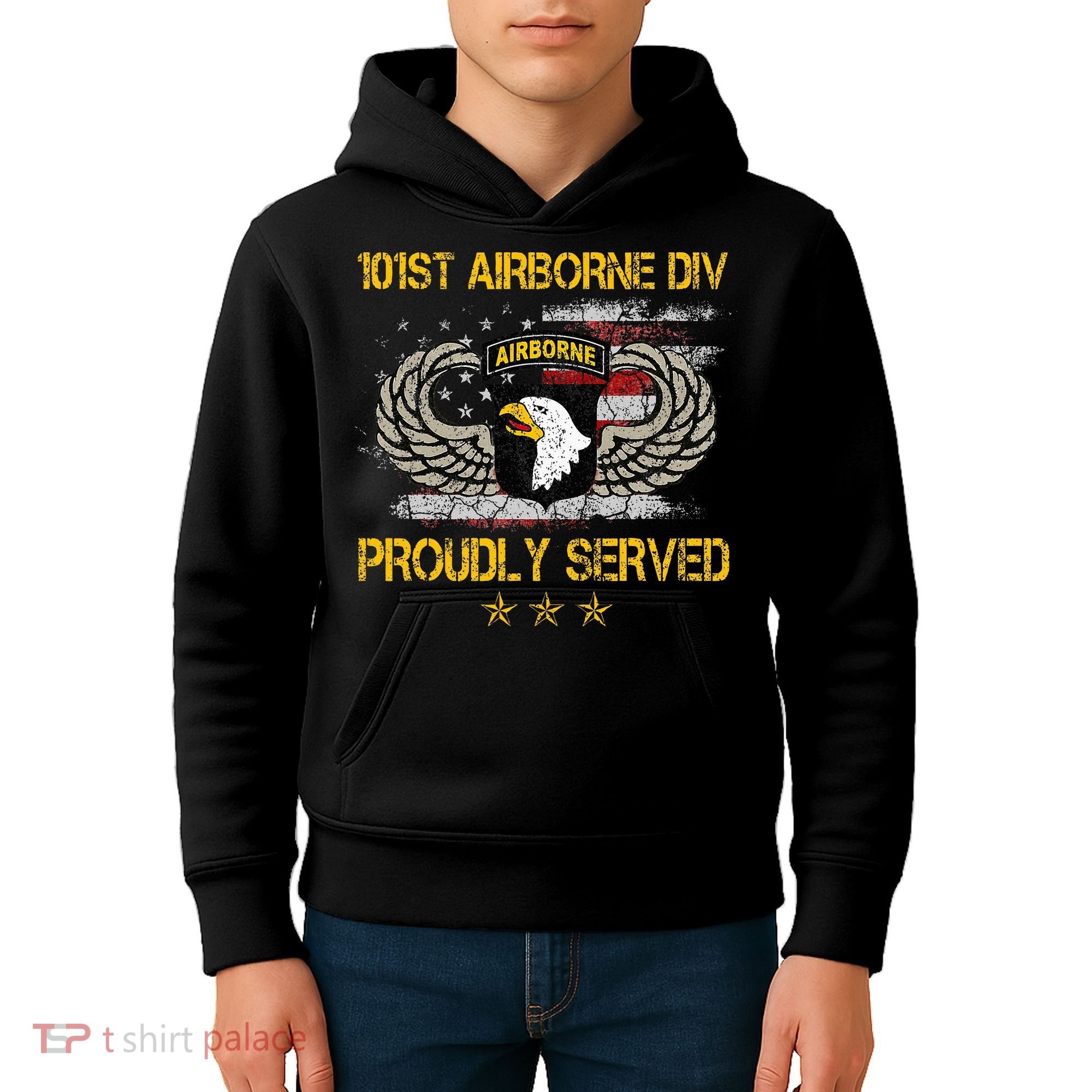 101st Airborne Divition Proudly Served Veterans Day Kids Hoodie