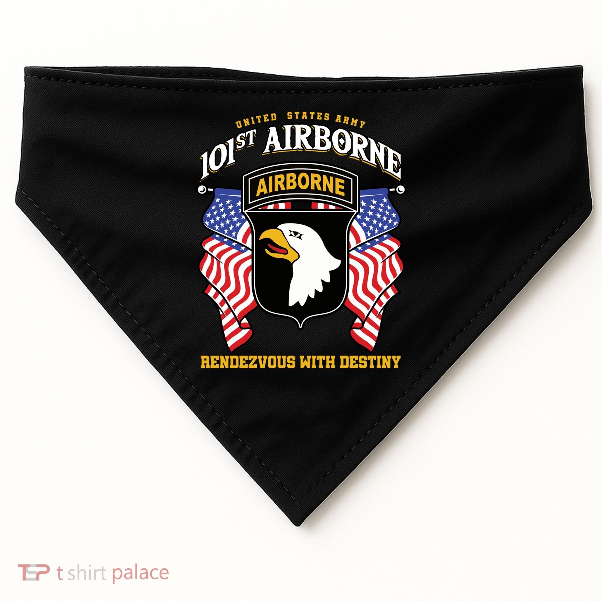 101st Airborne Division Veteran Gift USA-Made Doggie Bandana