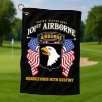 101st Airborne Division Veteran Gift Golf Towel thumb 1