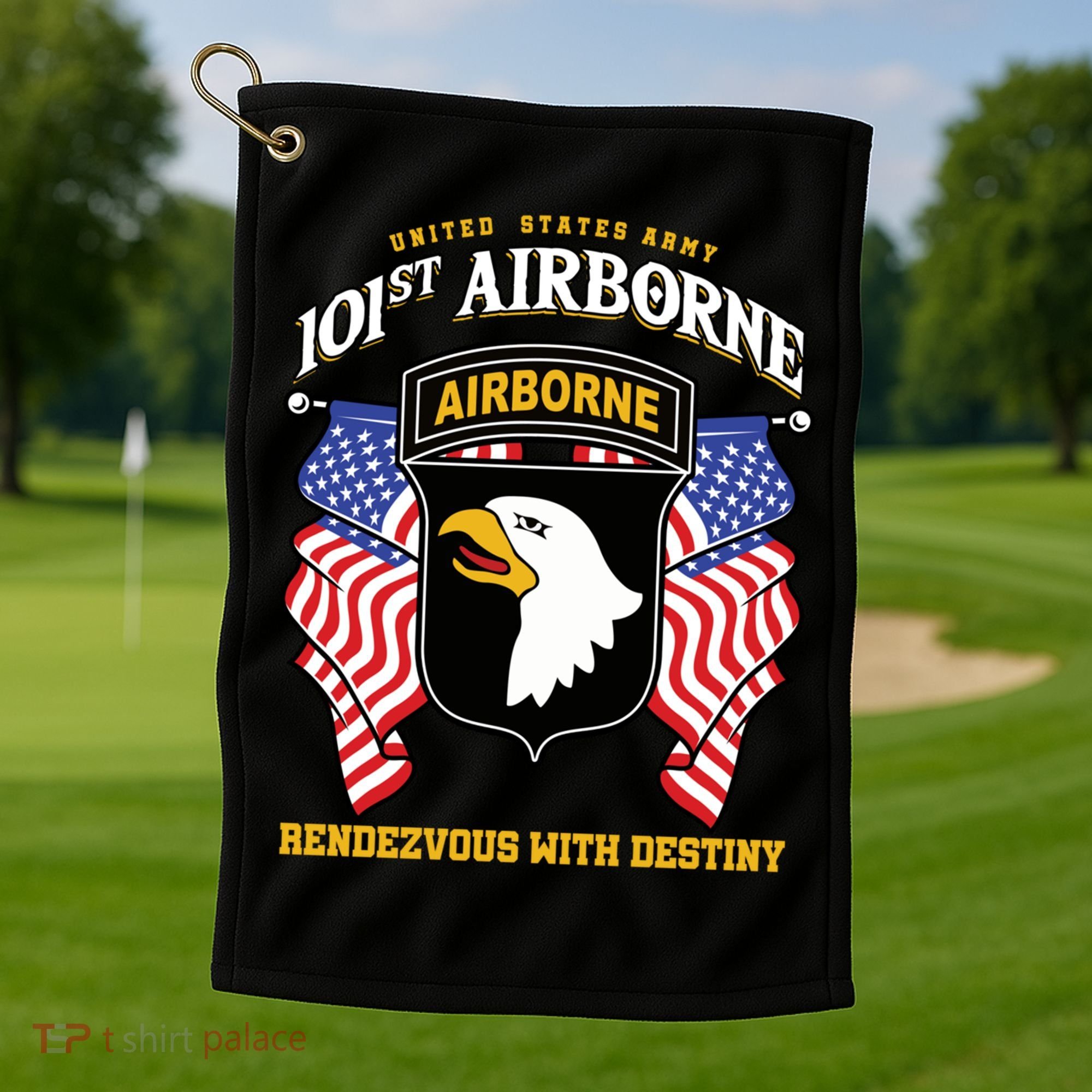 101st Airborne Division Veteran Gift Golf Towel