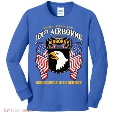101st Airborne Division Veteran Gift Kids Long Sleeve Shirt