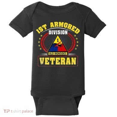 1st Armored Division Veteran Baby Bodysuit