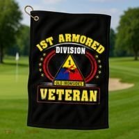 1st Armored Division Veteran Golf Towel thumb 1