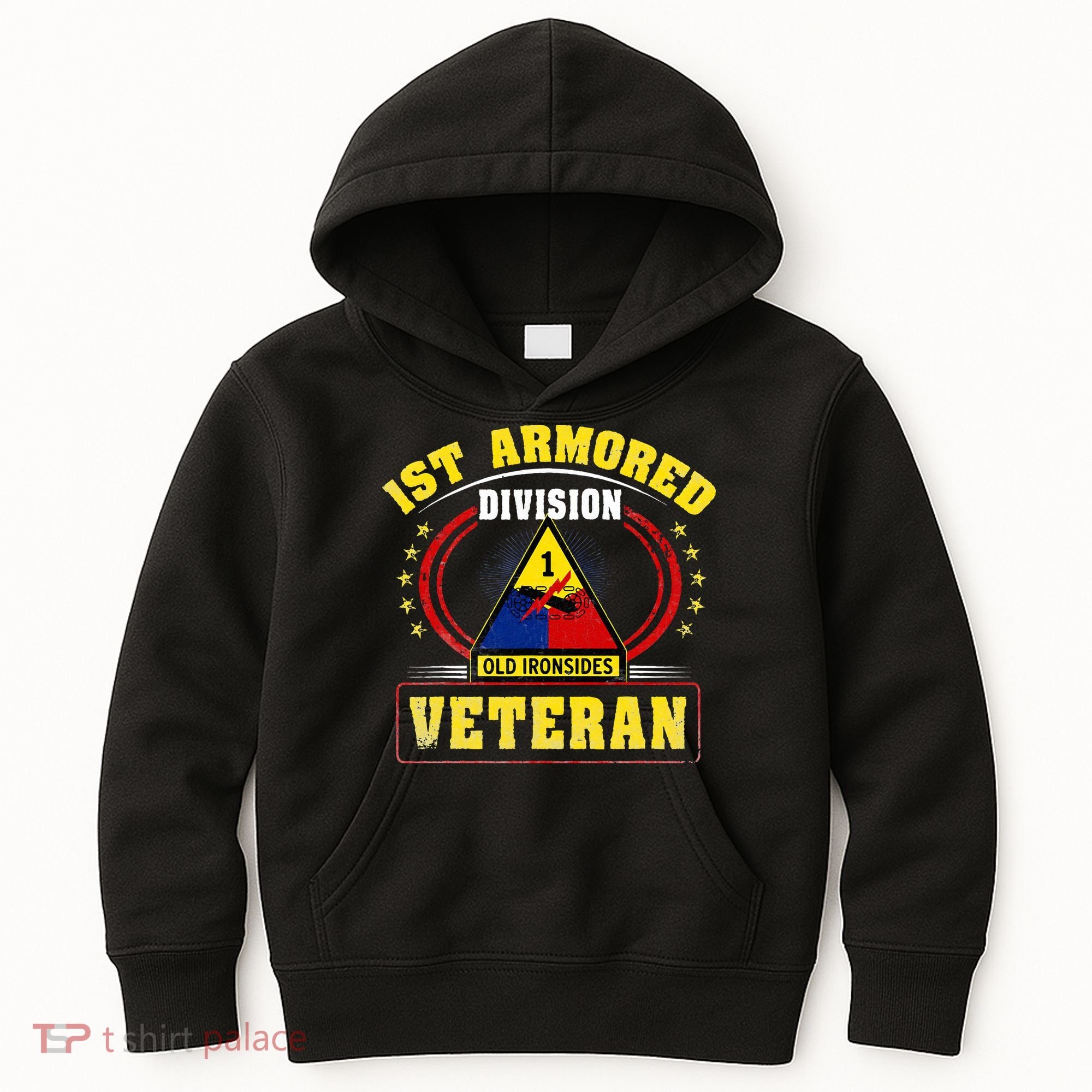 1st Armored Division Veteran Kids Hoodie
