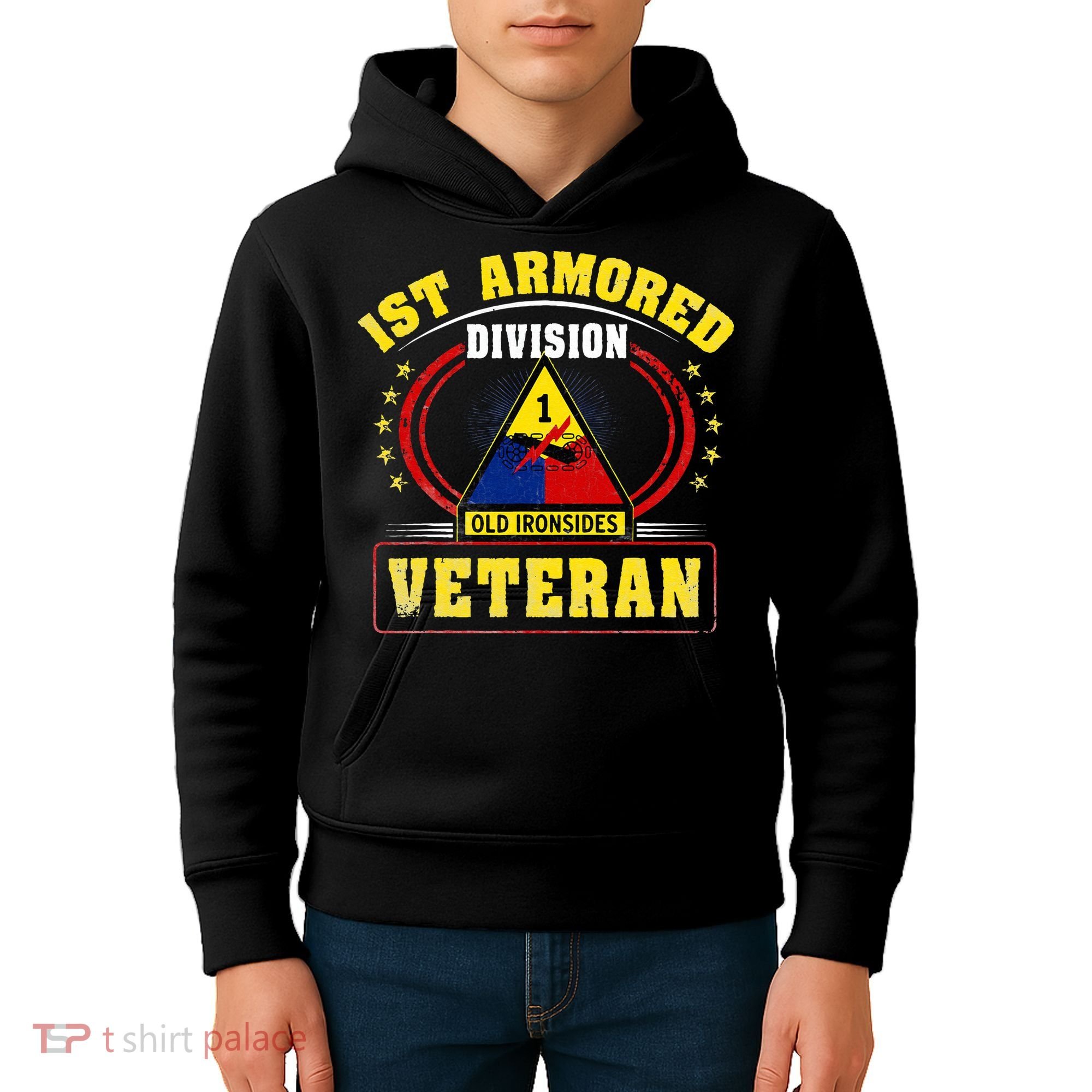1st Armored Division Veteran Kids Hoodie