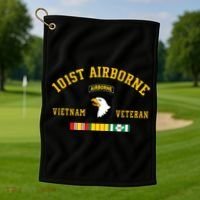 101st Airborne Division Vietnam Veteran Father Day Golf Towel thumb 1