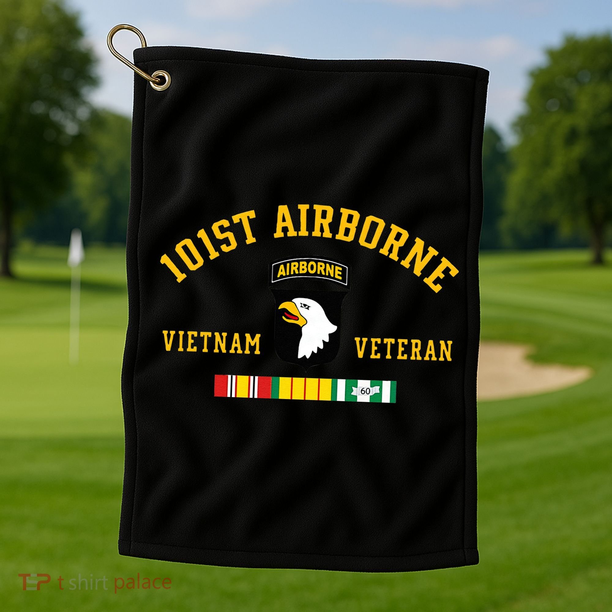 101st Airborne Division Vietnam Veteran Father Day Golf Towel