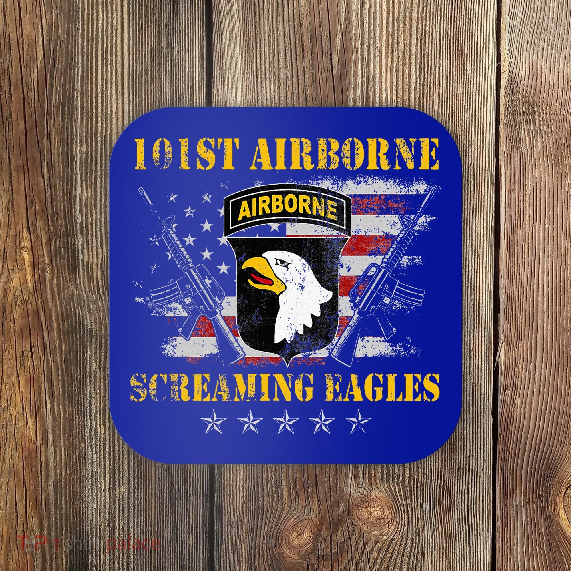 101st Airborne Division Veteran Screaming Eagle Coaster