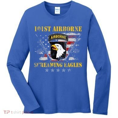 101st Airborne Division Veteran Screaming Eagle Women's Long Sleeve Shirt