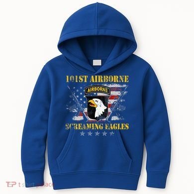 101st Airborne Division Veteran Screaming Eagle Kids Hoodie
