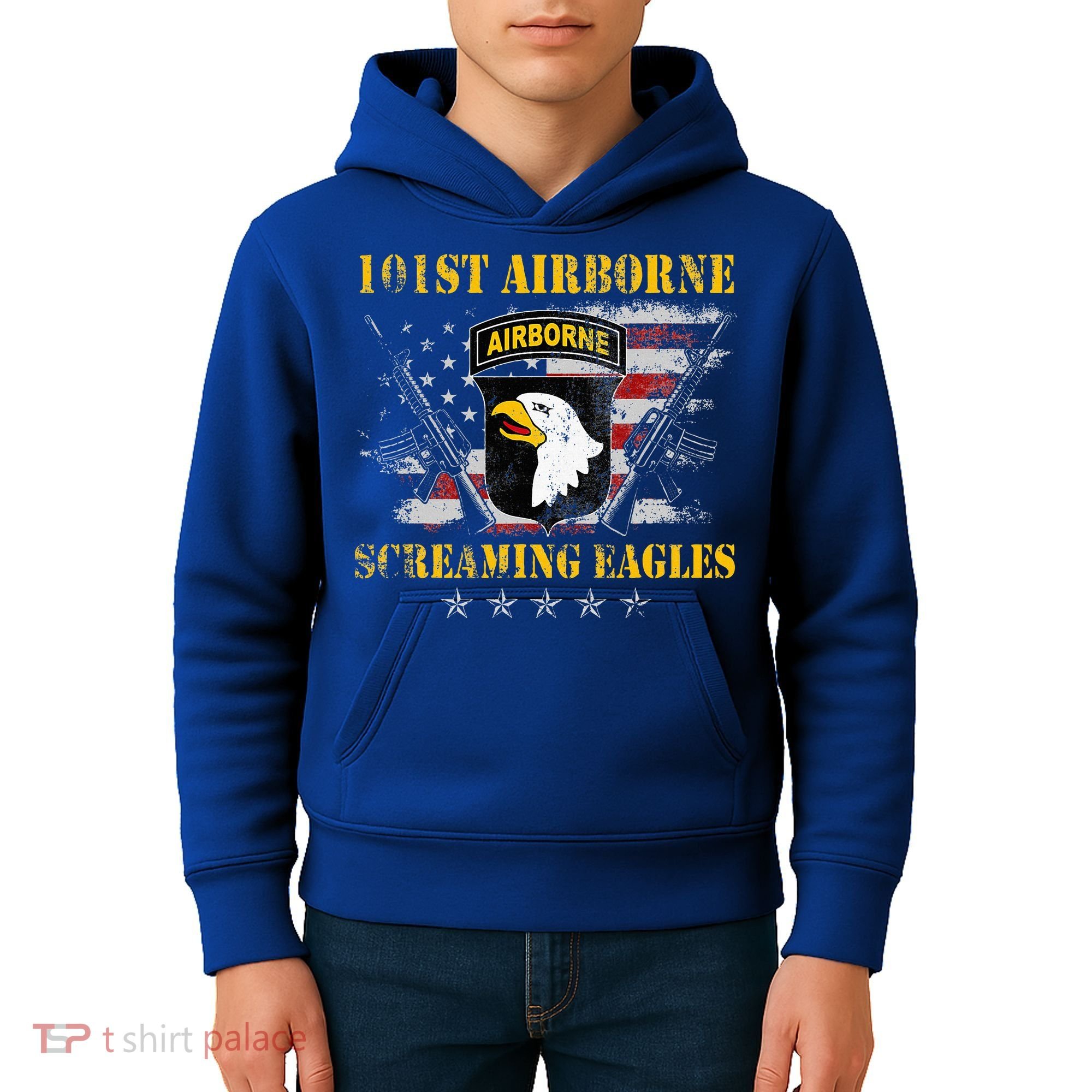 101st Airborne Division Veteran Screaming Eagle Kids Hoodie