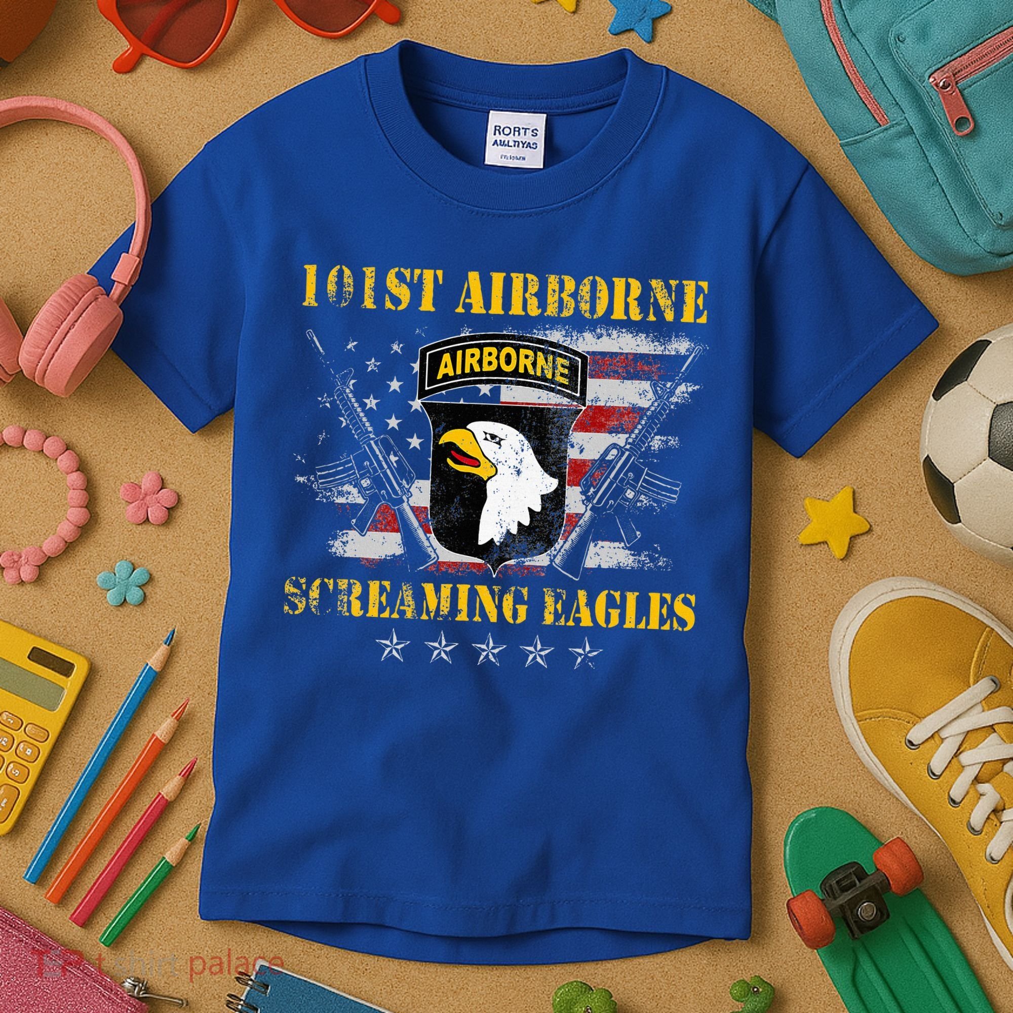 101st Airborne Division Veteran Screaming Eagle Kids T-Shirt
