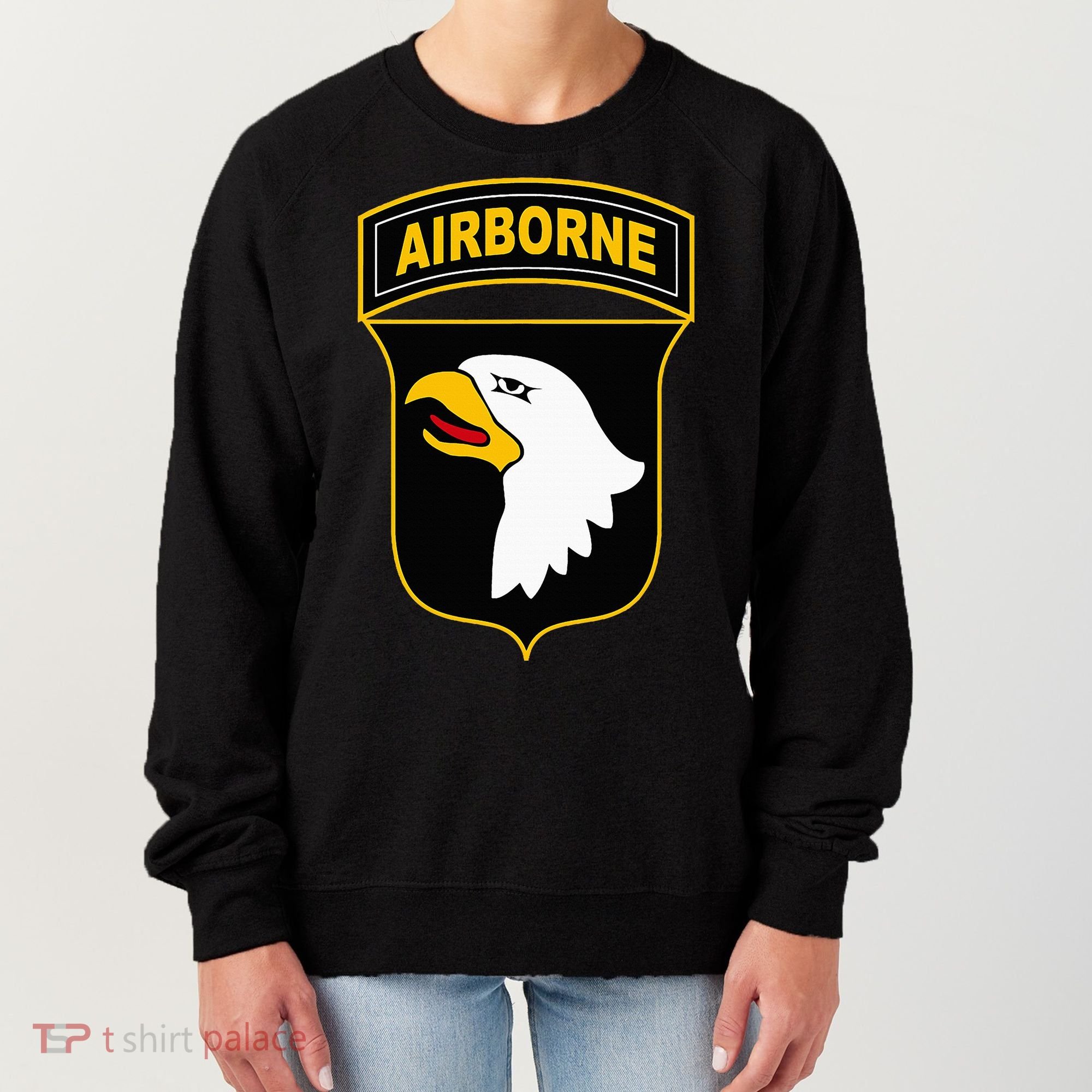 101st Airborne Division Military Veteran American Eagle Army Women's Sweatshirt