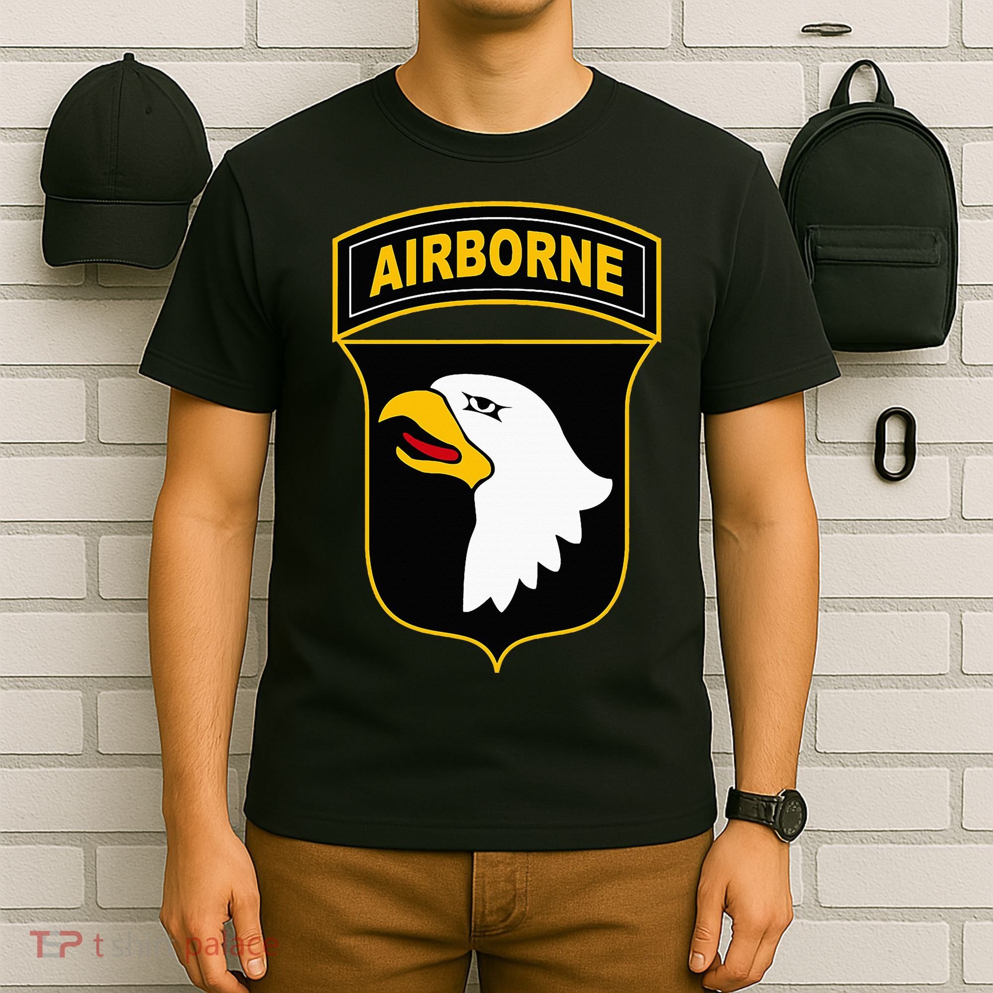 101st Airborne Division Military Veteran American Eagle Army T-Shirt