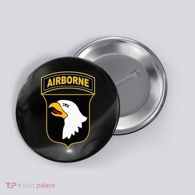 101st Airborne Division Military Veteran American Eagle Army Button