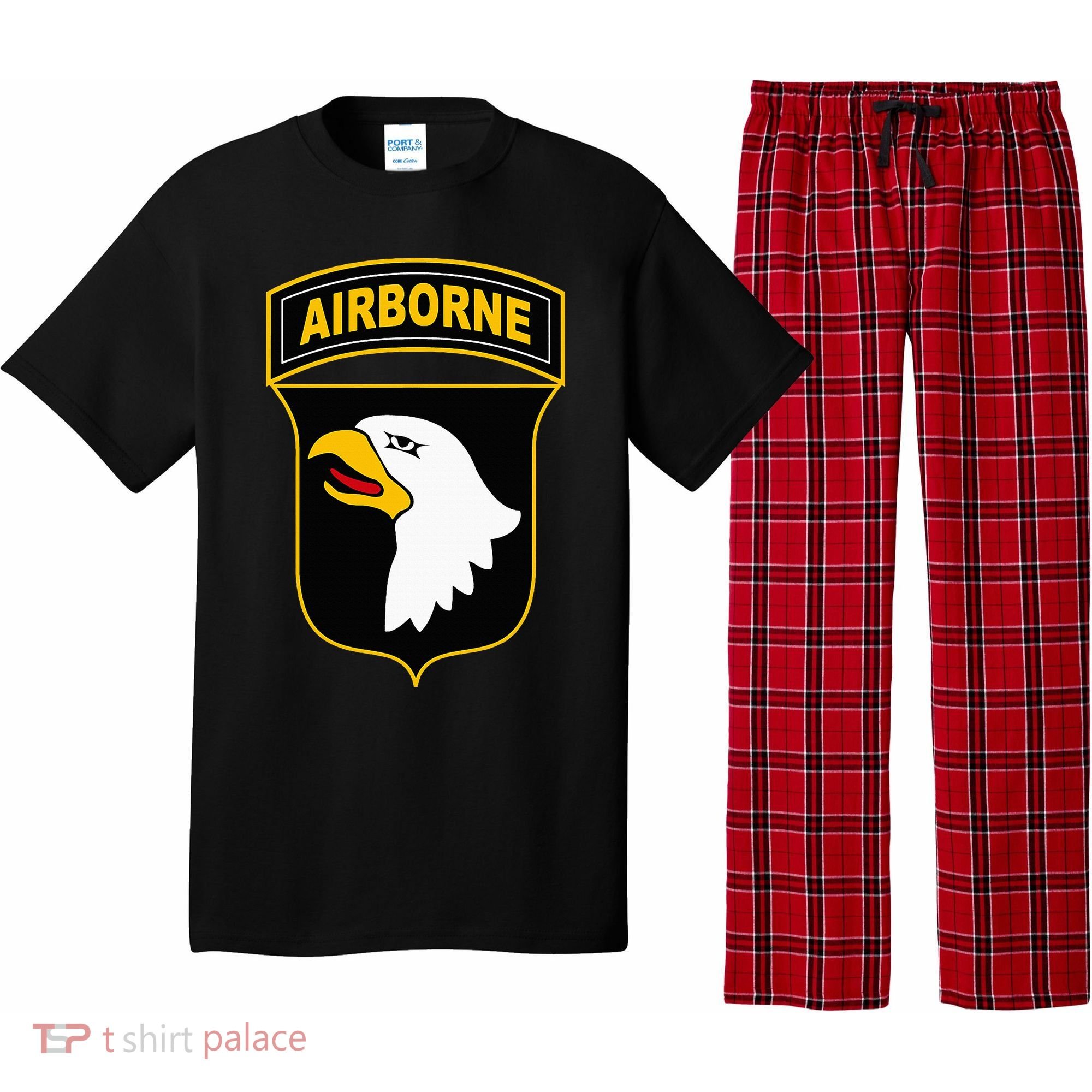 101st Airborne Division Military Veteran American Eagle Army Pajama Set