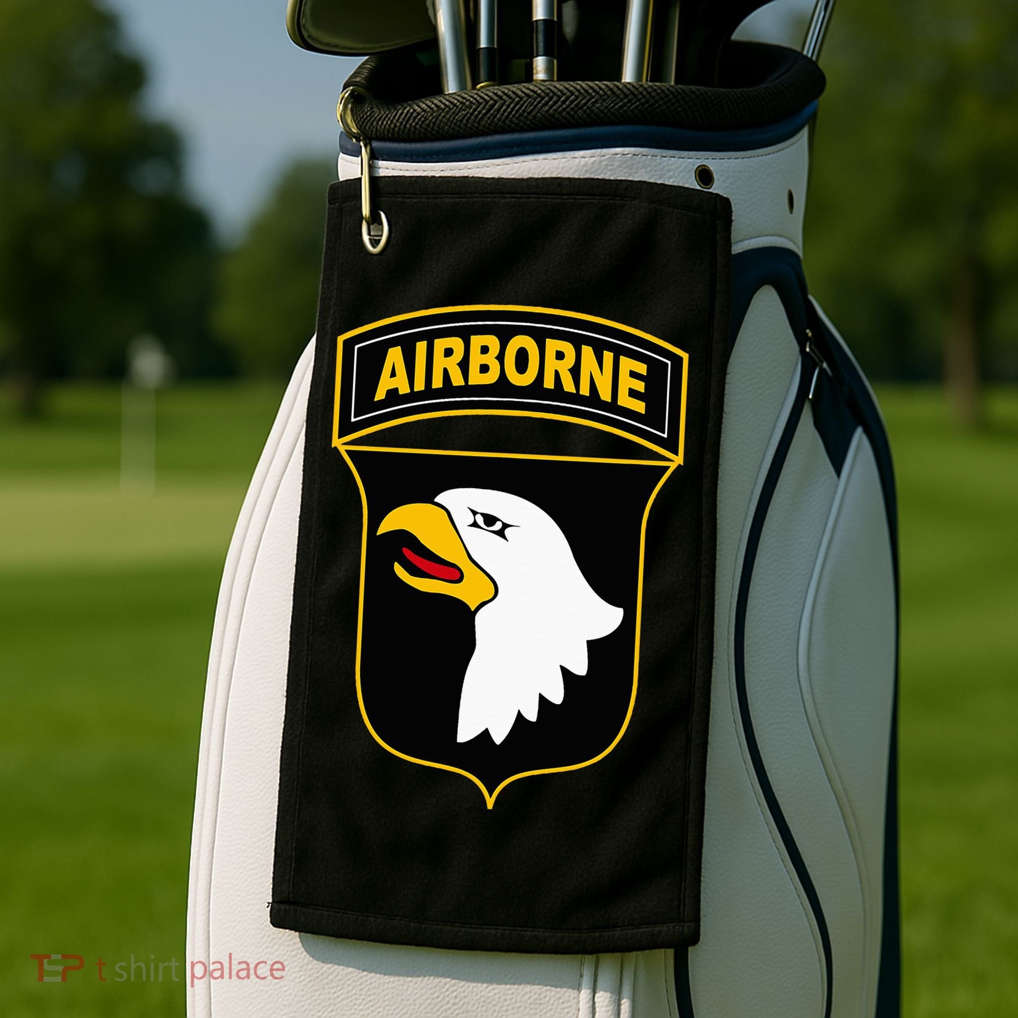 101st Airborne Division Military Veteran American Eagle Army Golf Towel