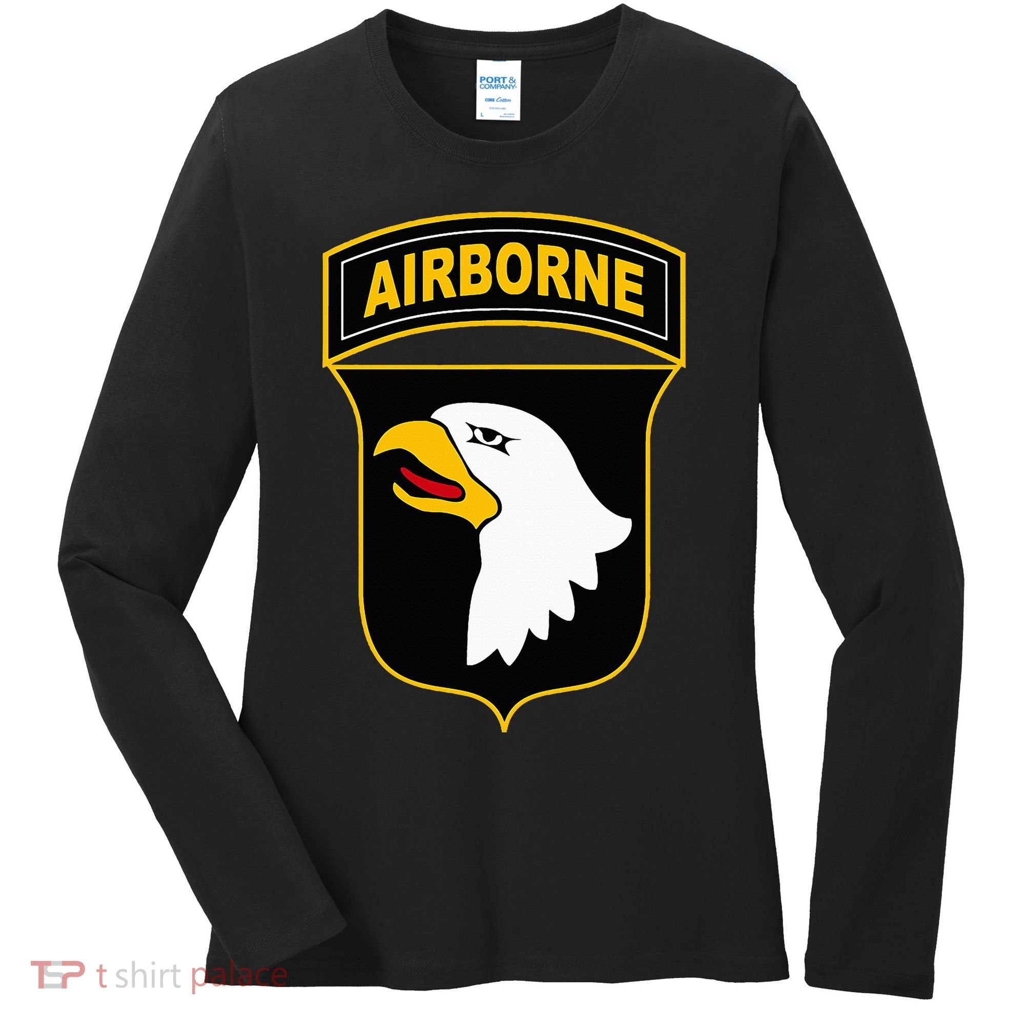 101st Airborne Division Military Veteran American Eagle Army Women's Long Sleeve Shirt