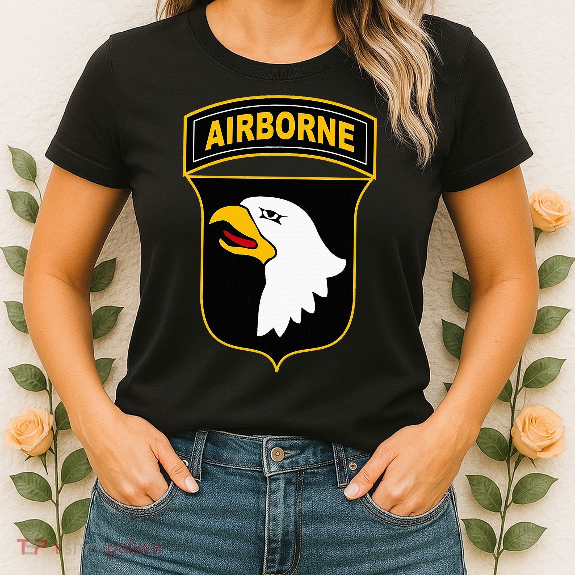 101st Airborne Division Military Veteran American Eagle Army Women's T-Shirt