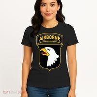 101st Airborne Division Military Veteran American Eagle Army Women's T-Shirt thumb 4