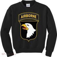 101st Airborne Division Military Veteran American Eagle Army Kids Sweatshirt thumb 0