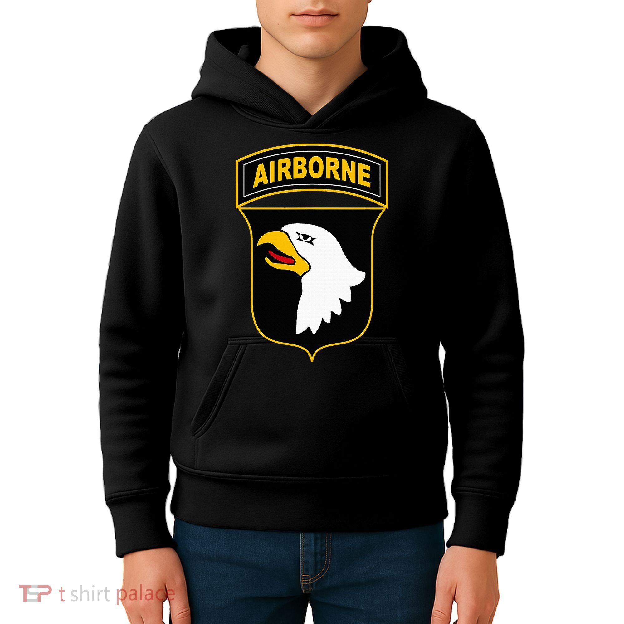 101st Airborne Division Military Veteran American Eagle Army Kids Hoodie