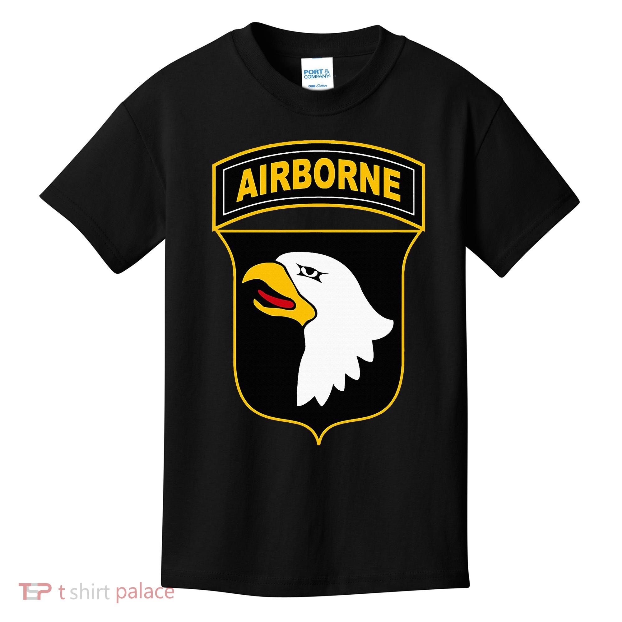 101st Airborne Division Military Veteran American Eagle Army Kids T-Shirt