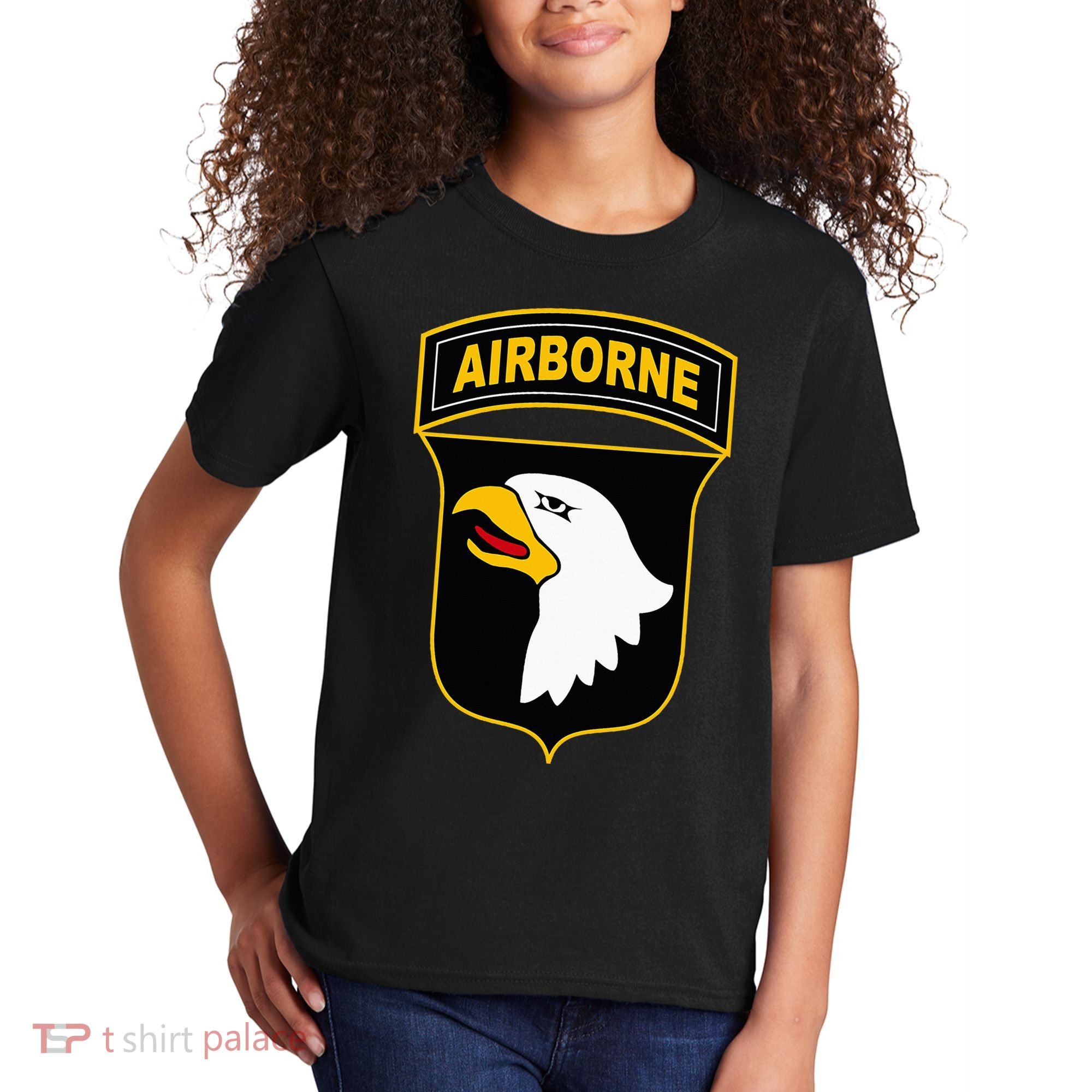 101st Airborne Division Military Veteran American Eagle Army Kids T-Shirt