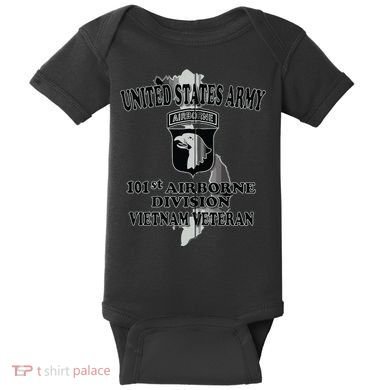 101st Airborne Division Vietnam Veteran Zip Hoodie Baby Bodysuit