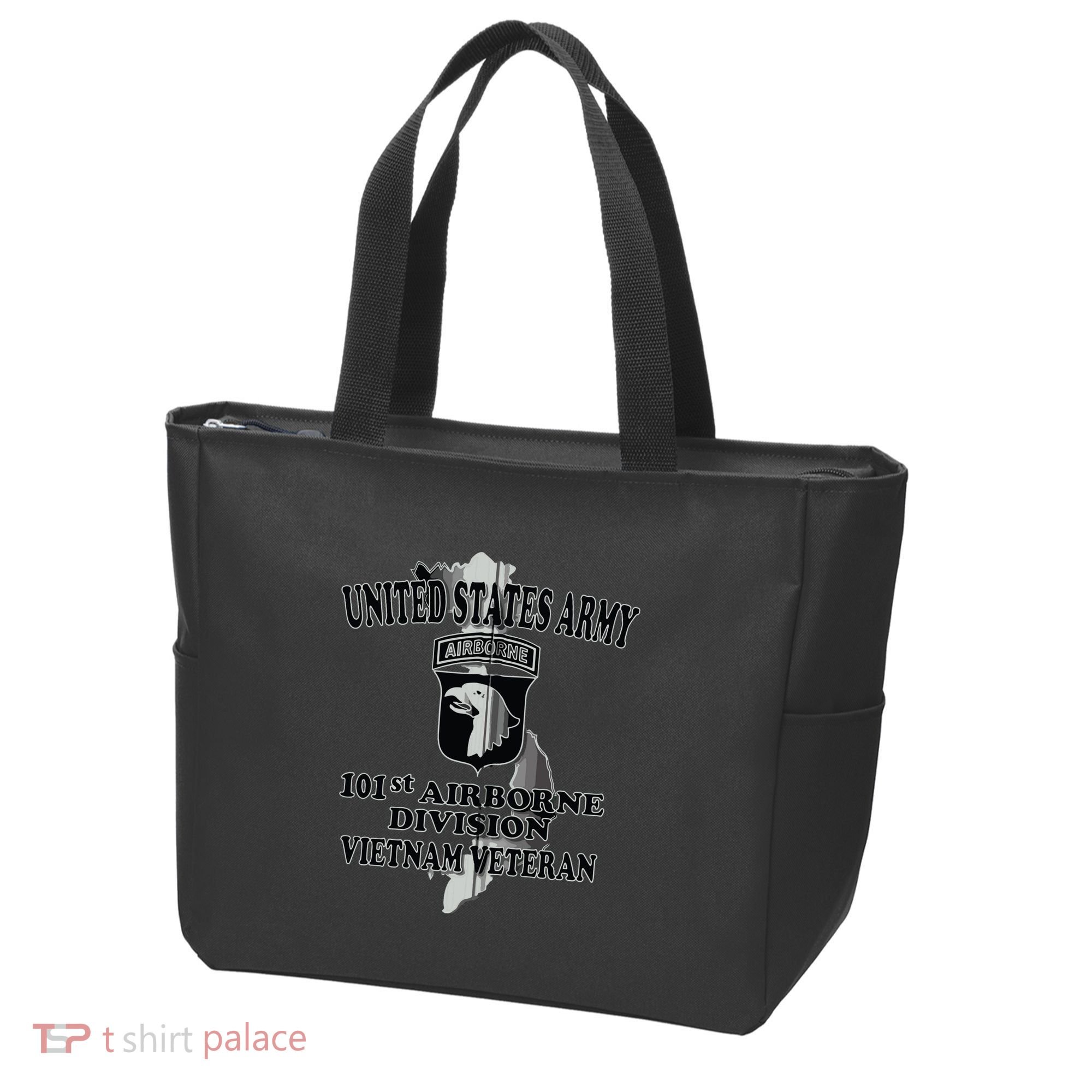 101st Airborne Division Vietnam Veteran Zip Hoodie Tote Bag