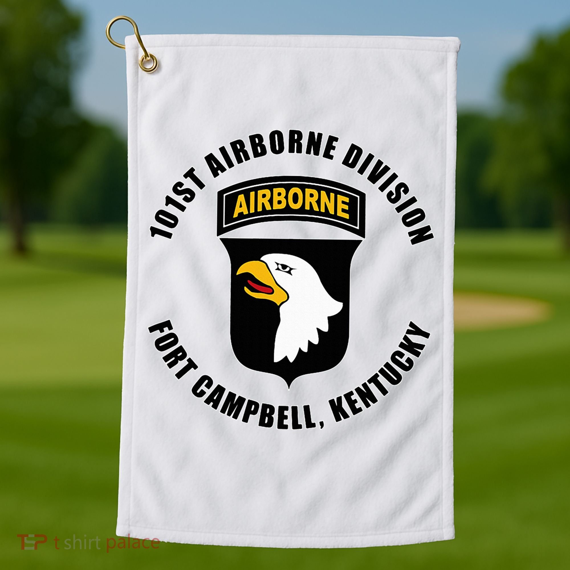 101st Airborne Division Fort Campbell Kentucky Emblem Golf Towel