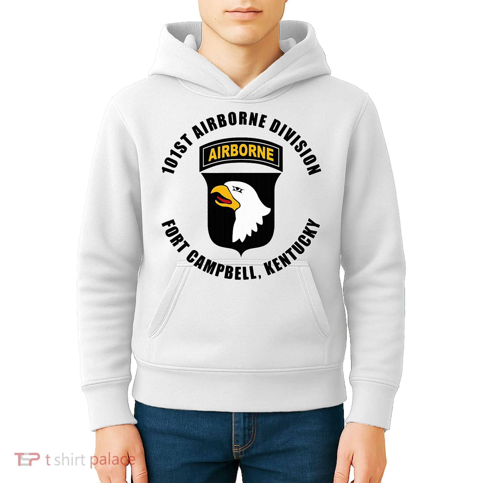 101st Airborne Division Fort Campbell Kentucky Emblem Kids Hoodie