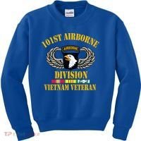 101st Airborne Division Vietnam Veteran Gift Veterans Day Gift Kids Sweatshirt thumb 0