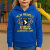 101st Airborne Division Vietnam Veteran Gift Veterans Day Gift Kids Hoodie thumb 3
