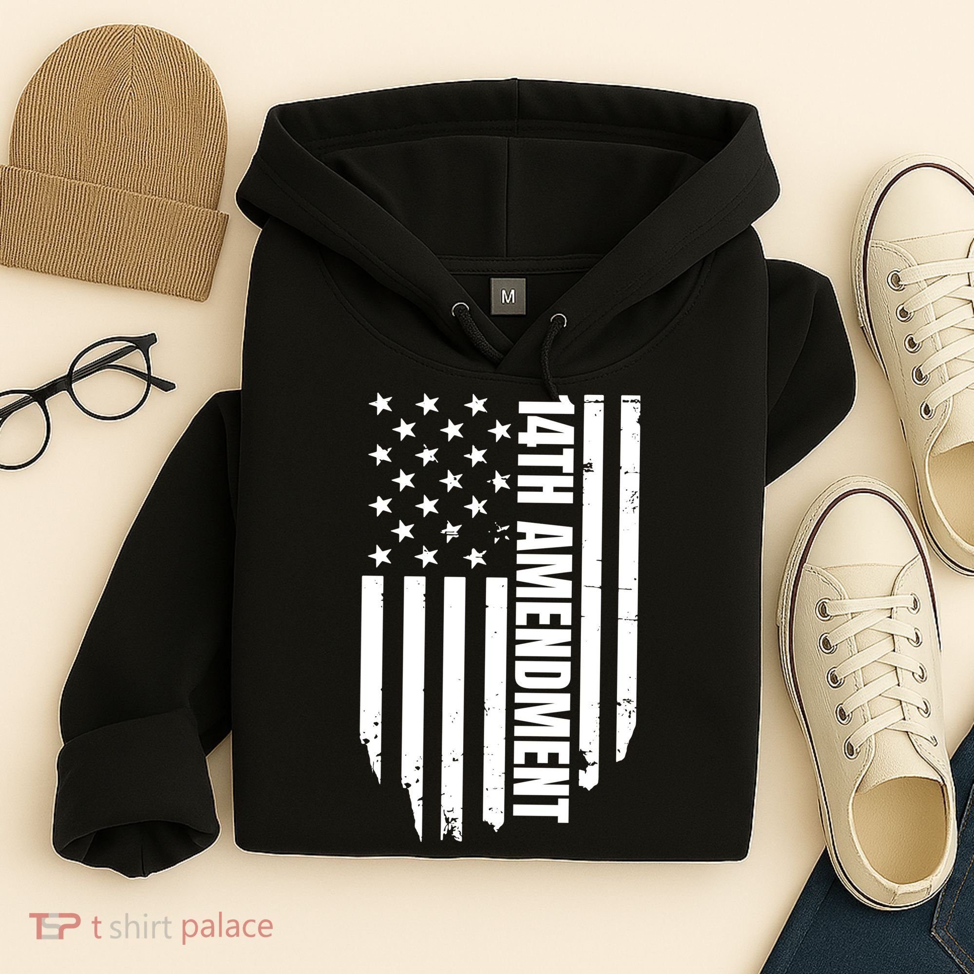 14th Amendment Flag Political America Usa Rights Hoodie