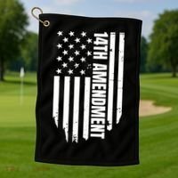 14th Amendment Flag Political America Usa Rights Golf Towel thumb 1