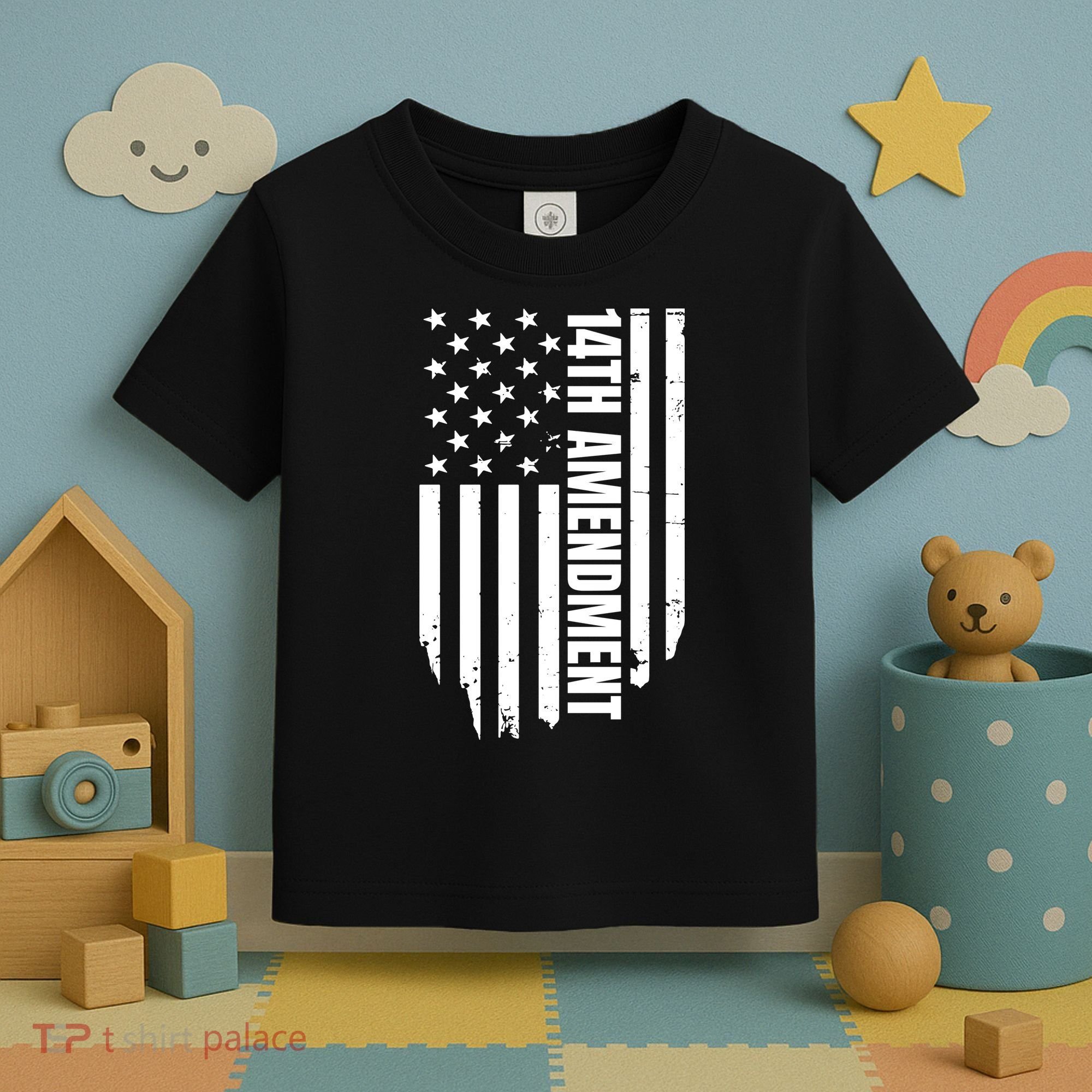 14th Amendment Flag Political America Usa Rights Toddler T-Shirt