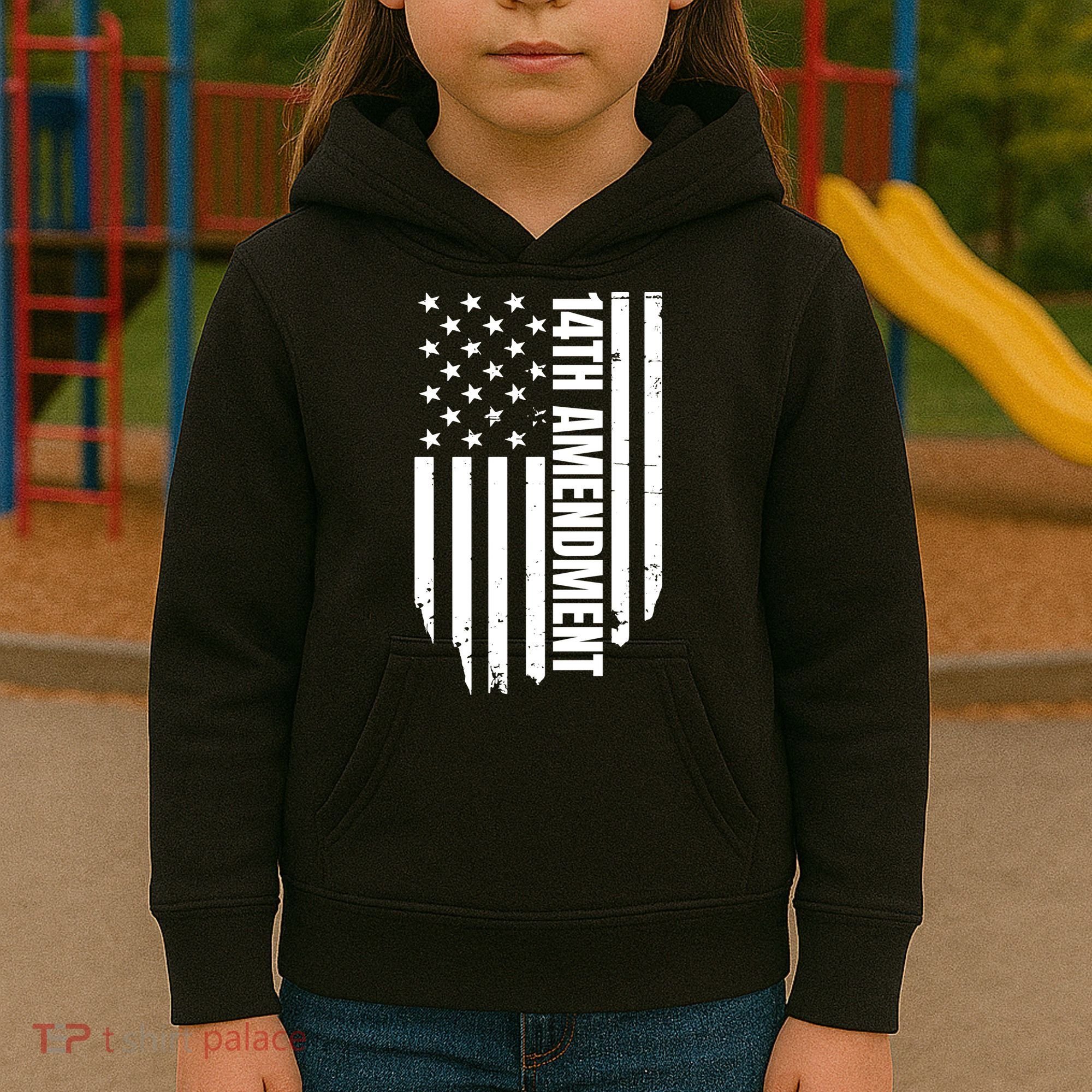 14th Amendment Flag Political America Usa Rights Kids Hoodie