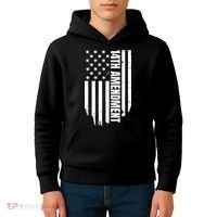14th Amendment Flag Political America Usa Rights Kids Hoodie thumb 4