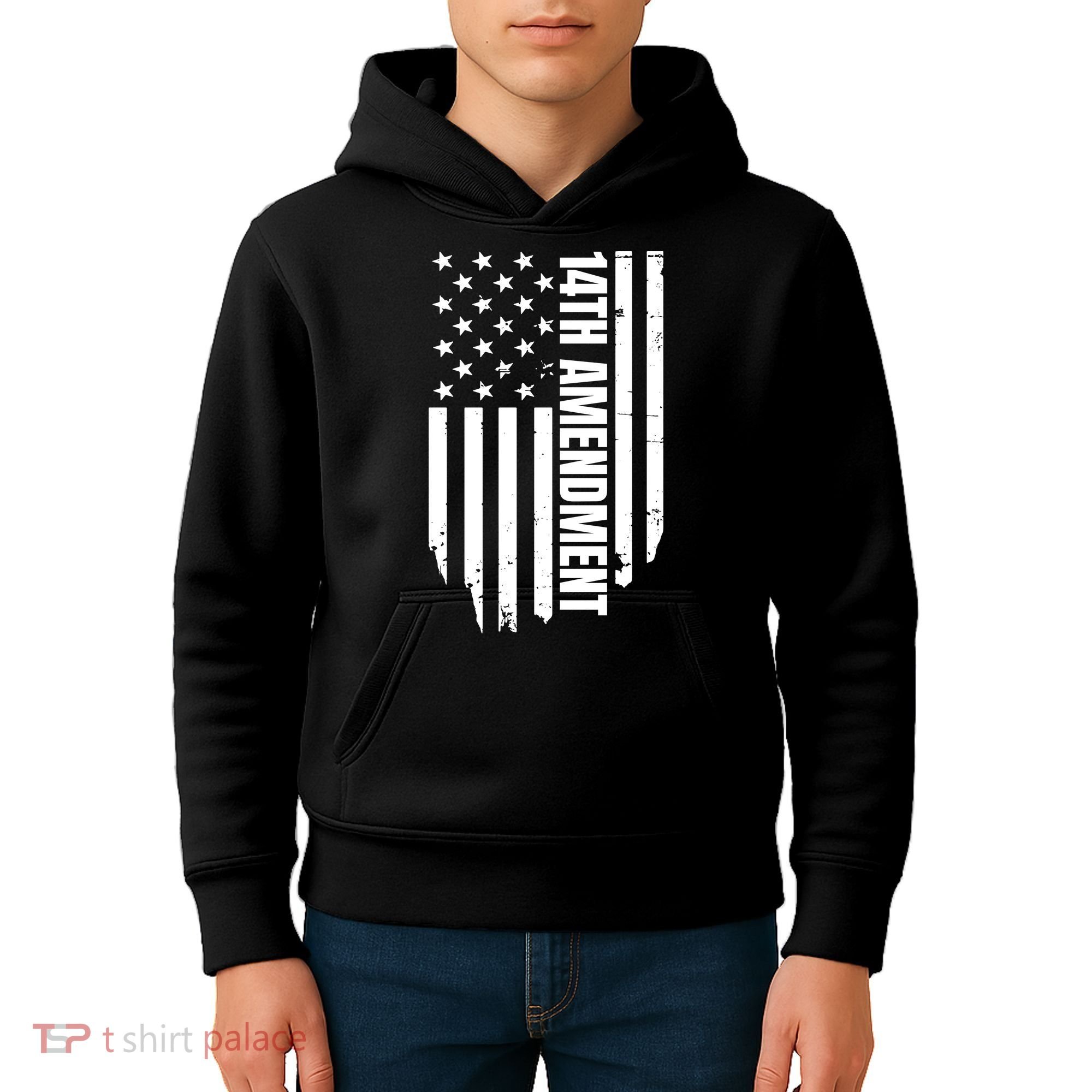 14th Amendment Flag Political America Usa Rights Kids Hoodie