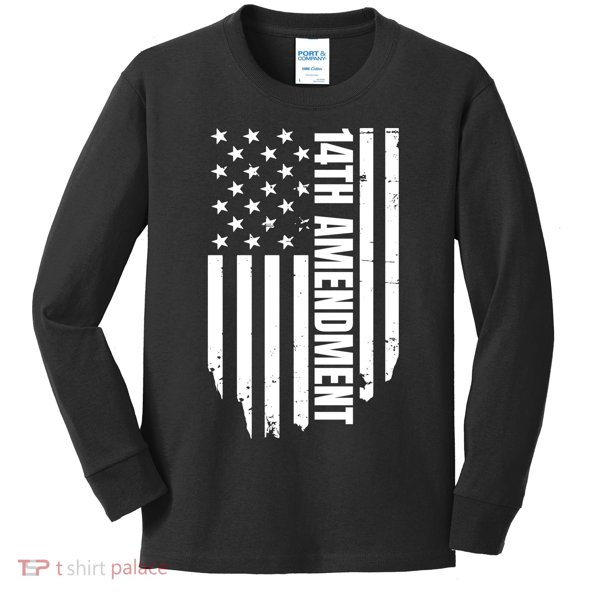 14th Amendment Flag Political America Usa Rights Kids Long Sleeve Shirt