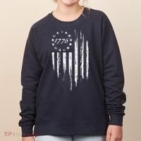 1776 American Flag Betsy Ross 13 Stars Women's Sweatshirt thumb 0