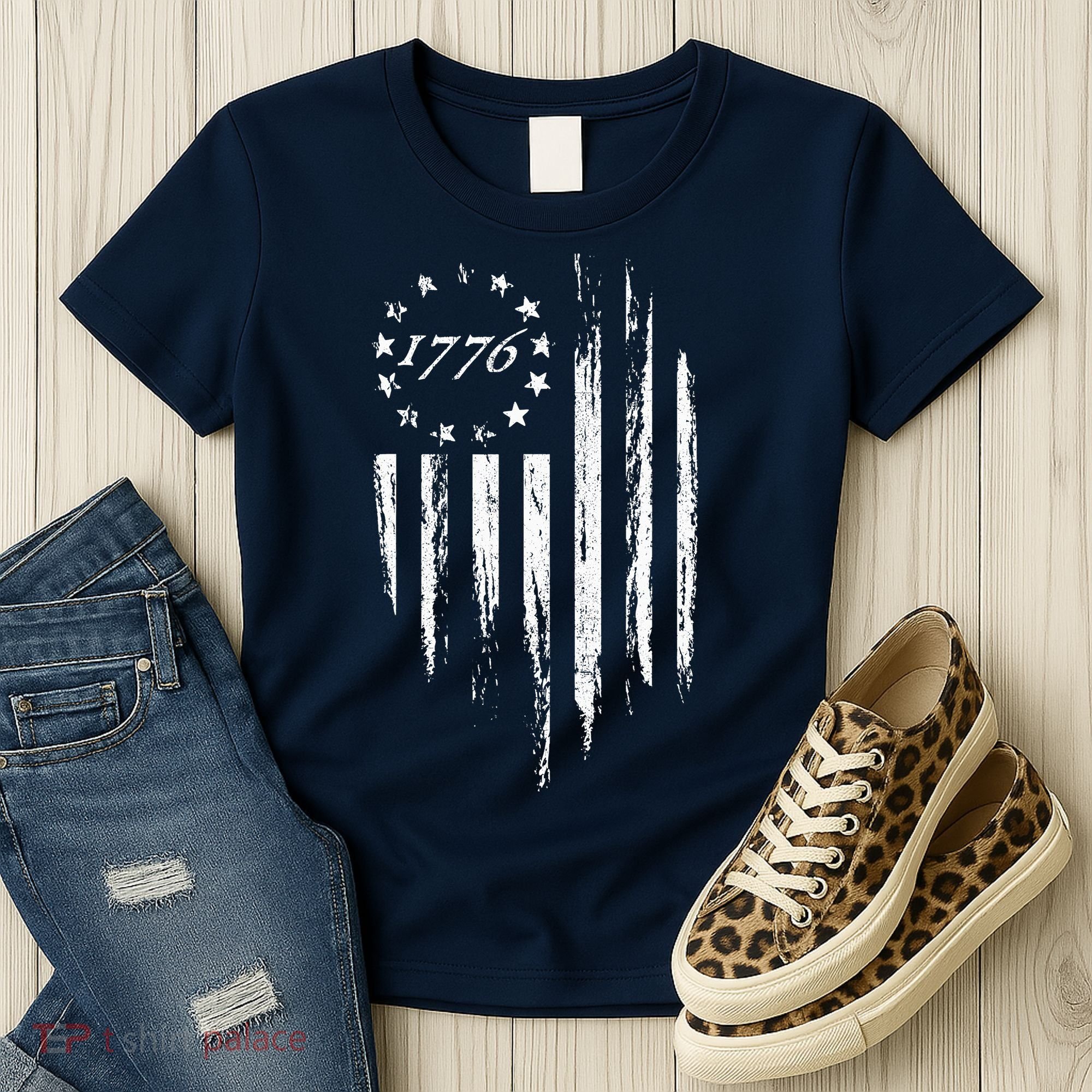 1776 American Flag Betsy Ross 13 Stars Women's T-Shirt