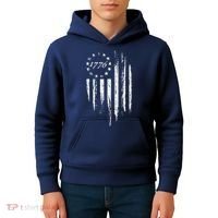 1776 American Flag Betsy Ross 13 Stars Kids Hoodie thumb 4