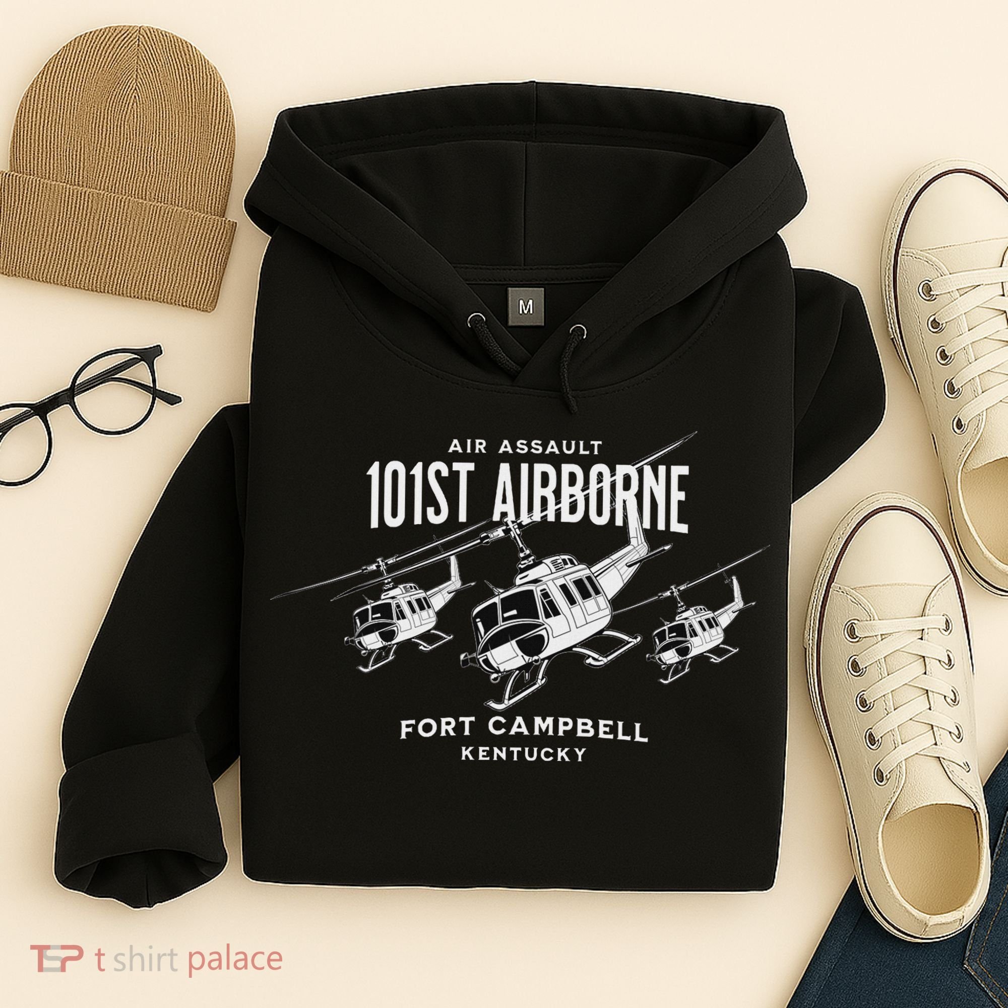 101st Airborne Fort Campbell Kentucky Air Assault Helicopter Hoodie