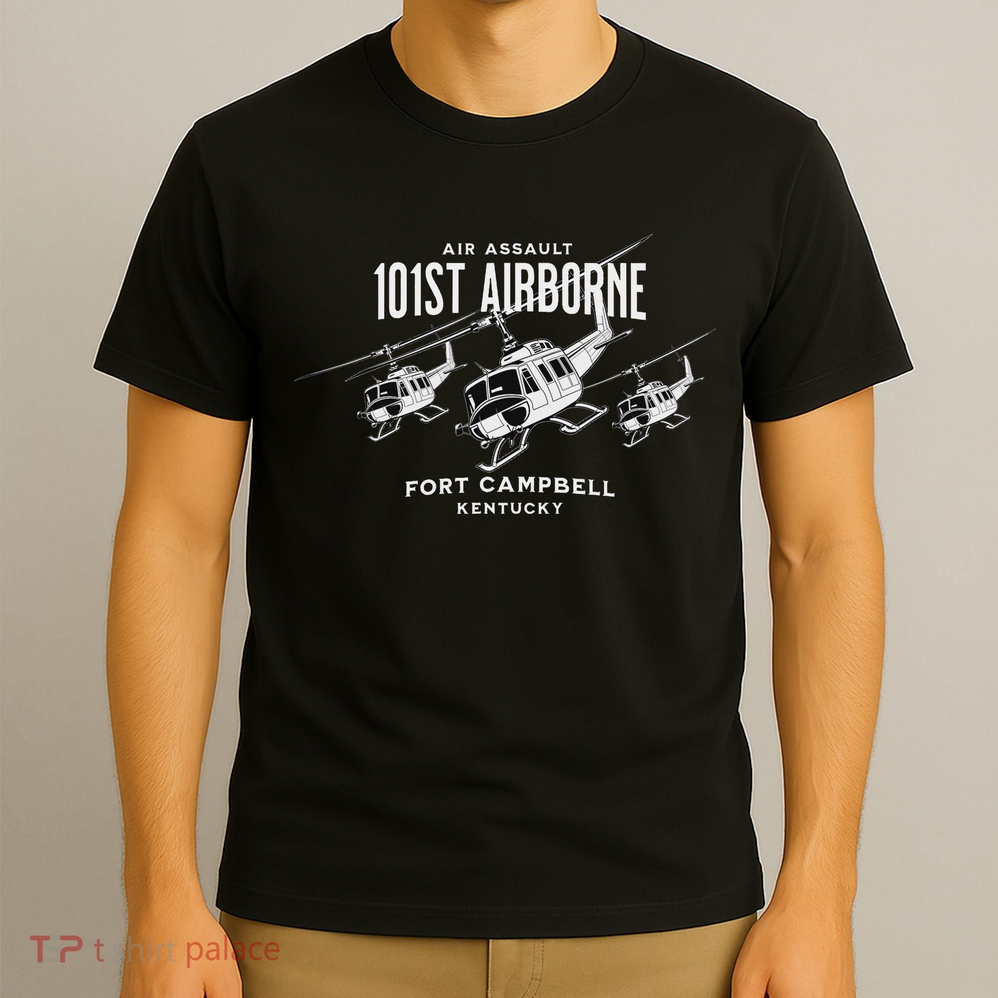 101st Airborne Fort Campbell Kentucky Air Assault Helicopter T-Shirt