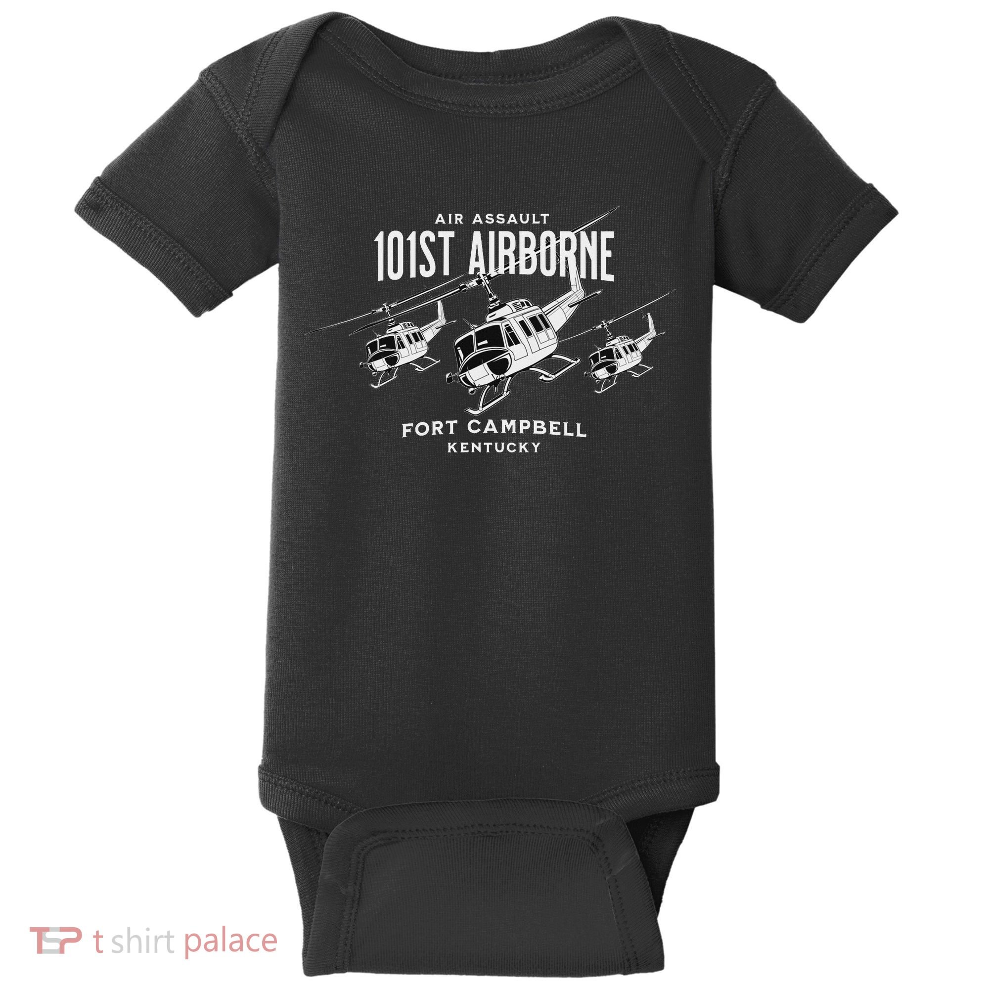 101st Airborne Fort Campbell Kentucky Air Assault Helicopter Baby Bodysuit