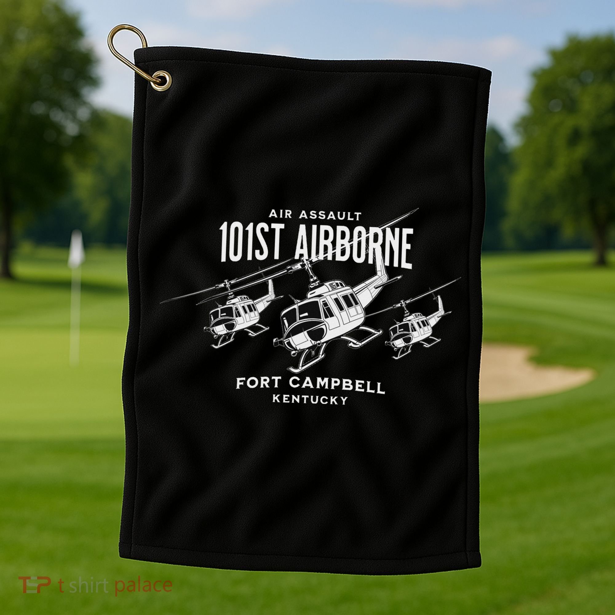 101st Airborne Fort Campbell Kentucky Air Assault Helicopter Golf Towel