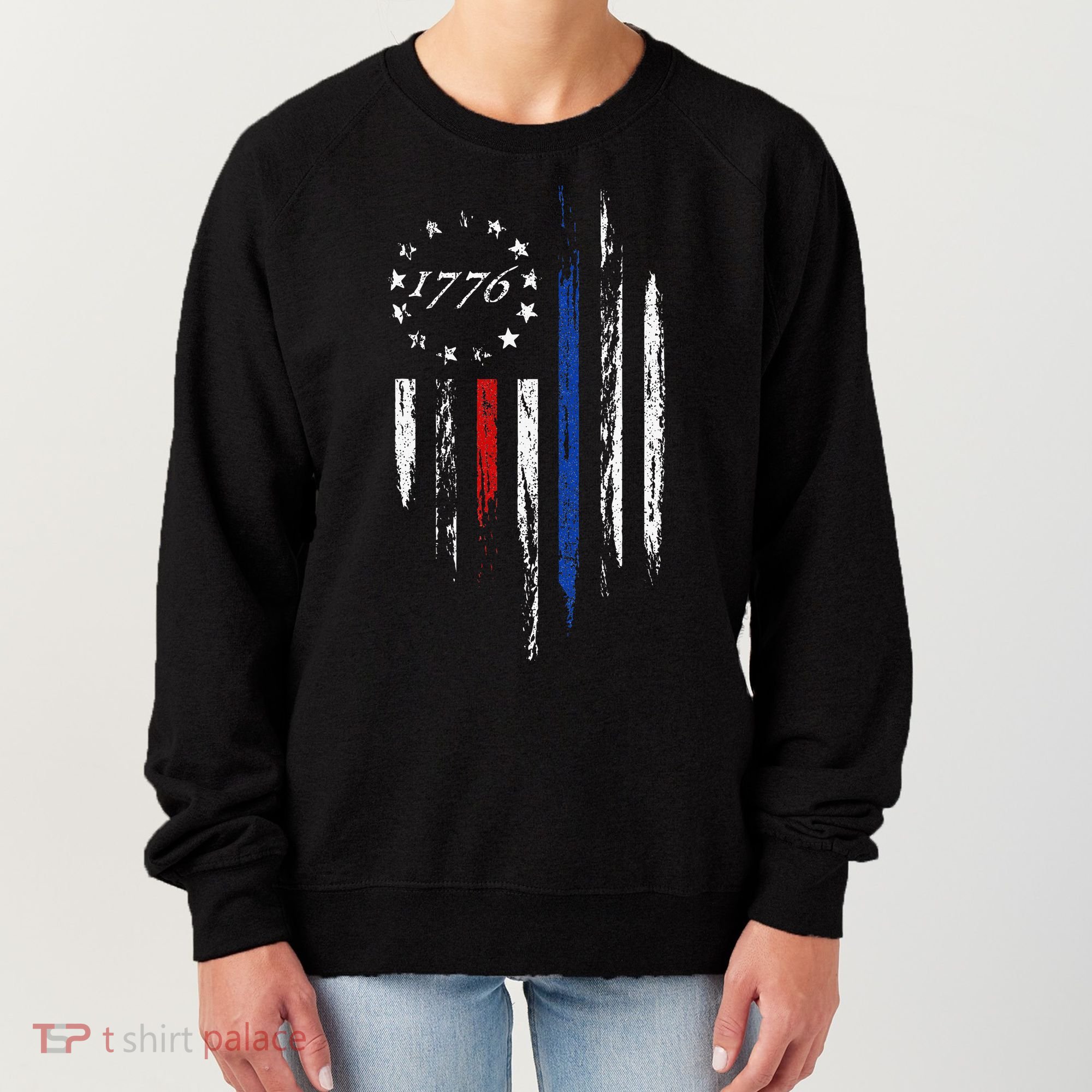 1776 American Flag Betsy Ross 13 Stars Usa Gift Women's Sweatshirt
